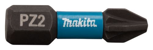 MAKITA punta de torsión 1/4" IMPACT NEGRO PZ2, 25 mm 2 piezas B-63644