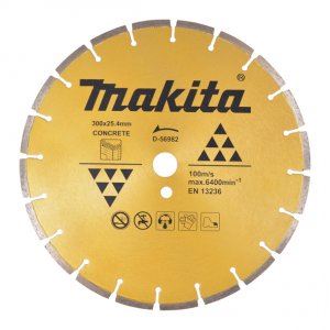 Disco de corte de hormigón diamantado MAKITA 300x3x25,4 mm D-56982