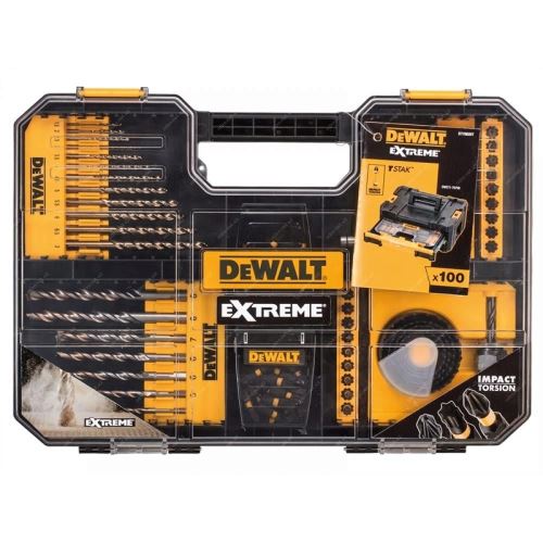 Juego de puntas/accesorios DeWALT; brocas; coronas / (100 piezas) DT70620T