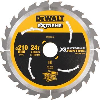 Hoja de sierra DeWALT (ideal para sierras FLEXVOLT), 210 x 30 mm, 24 dientes DT99565