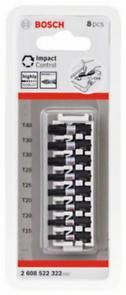 BOSCH Juego de destornilladores Impact Control, 8 piezas, 1×T15;2×T20;2×T25;2×T30;1×T40 2608522322