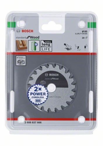 BOSCH Hoja de sierra para sierras de batería 2608837666