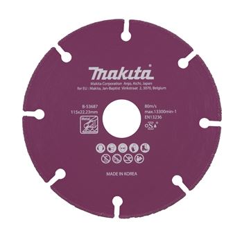 Disco de corte diamantado MAKITA 115x1,3x22,23 mm B-53687