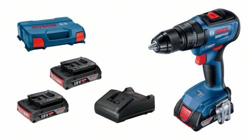 Bosch Juego profesional: GSB 18V-50 + 3× GBA 2,0Ah + GAL 18V-20 en L-Case 06019H5121