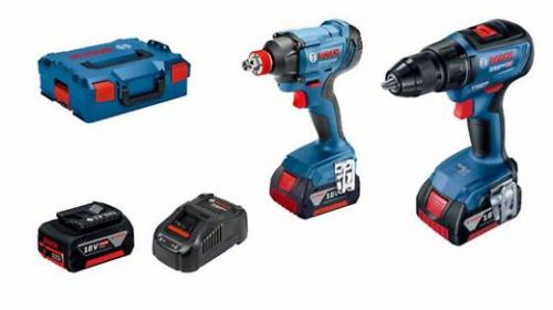 Conjunto Bosch Professional: GSR 18V-50 + GDX 180-LI + 3× GBA 18V 5.0Ah + GAL 1880CV en L-BOXX136 06019G5227