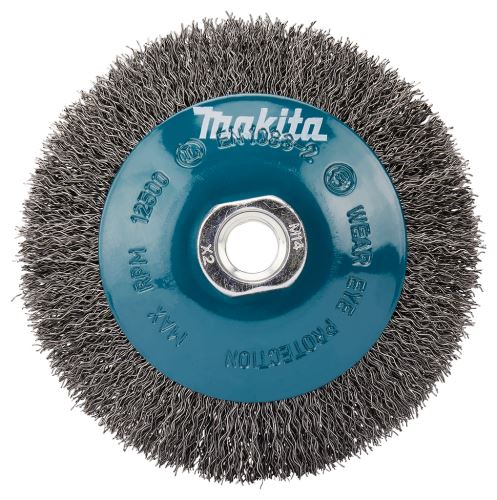 Cepillo de copa de alambre de acero MAKITA, alambre corrugado 0,3 mm, 115 mm D-39849