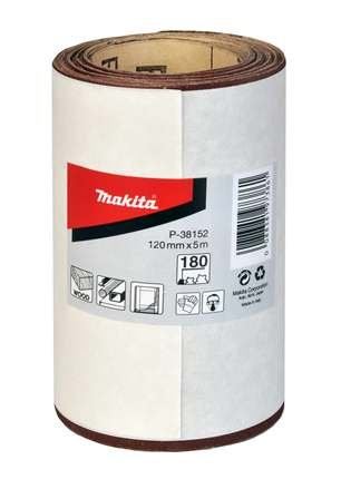 Papel de lija MAKITA 120 mm K240 rollo 5m P-38168