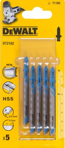 DeWALT Hoja de sierra HSS, para aluminio (4 a 15 mm), 100 mm (5 piezas) DT2163