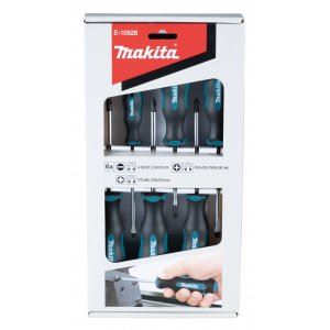 Juego de destornilladores MAKITA 6 piezas (4 piezas SL+2 piezas PH+2 piezas PZ) E-10528