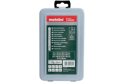 METABO Juego de brocas clásicas SDS Plus (7 piezas) 626244000