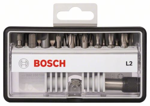 BOSCH Juego de puntas de atornillar (18+1) piezas Robust Line, L Extra-Hart 25 mm, juego de (18+1) piezas 2607002568