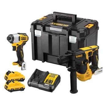 Juego de herramientas compacto con batería DeWALT de 12 V, 2 baterías, TSTAK DCK2104L2T