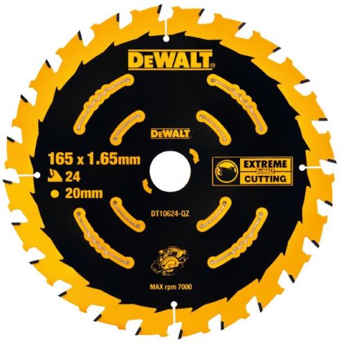 DeWALT Hoja de sierra EXTREME (para sierras inalámbricas), 165 x 20 mm, 24 dientes DT10624