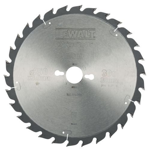 Hoja de sierra DeWALT ATB 20° 250 x 30 mm, 30 dientes, corte universal DT4226