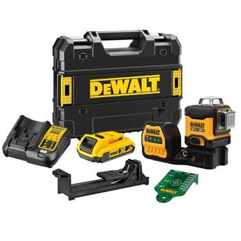 DeWALT set DCD701 taladro destornillador + DCE089 Cross laser verde 12V 2.0 Ah Li-Ion en estuche TSTAK DCK212D2T