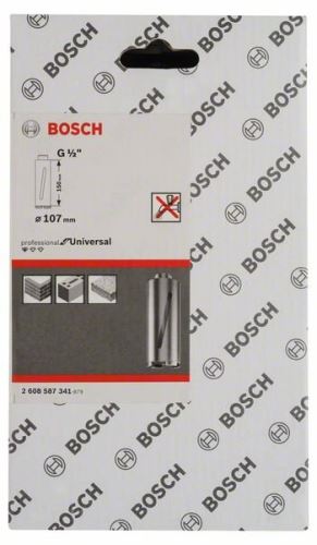 BOSCH Broca de diamante en seco G 1/2" 107 mm, 150 mm, 6 segmentos, 7 mm 2608587341