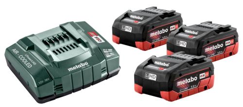 METABO Set básico (cargador + baterías) 18V / 3x LiHD 5,5 Ah 685074000