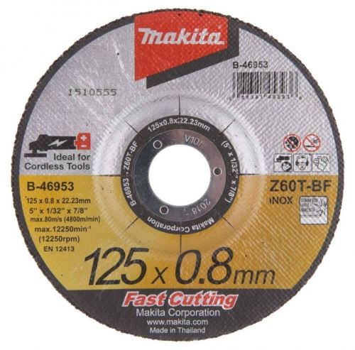 Disco de corte MAKITA acero inoxidable 115x0,8x22 mm B-46947