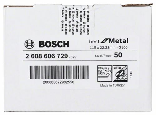 Muela abrasiva de fibra BOSCH R574, Best for Metal D = 115 mm; GRAMO = 100 2608606729