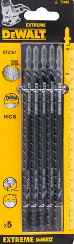 DeWALT Hoja de sierra HCS para madera, astillas de hasta 120 mm (5 piezas) DT2167