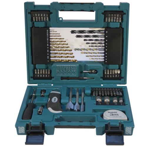 Juego de brocas MAKITA y accesorios 71 piezas en estuche de plástico D-33691