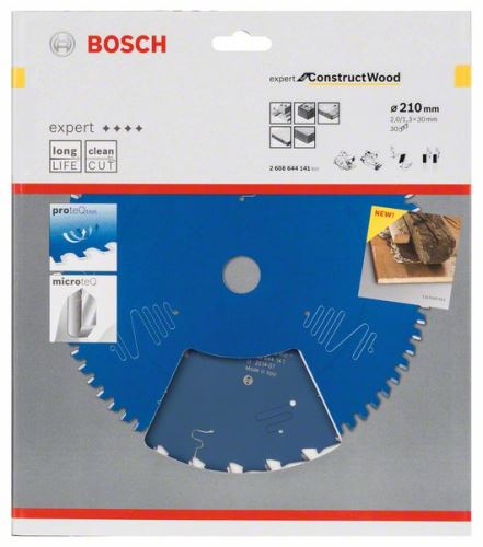 BOSCH Hoja de sierra Expert para madera de construcción 210 x 30 x 2,0 mm, 30 2608644141