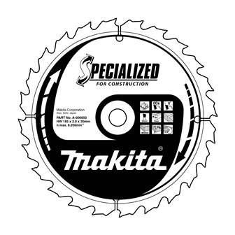 Hoja de sierra para madera MAKITA diseño SPECIALIZED 235x2,8x30 mm 16 dientes B-13699