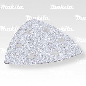 MAKITA papel de lija Velcro 94x94x94 mm 6 agujeros K80, 10 uds P-42709