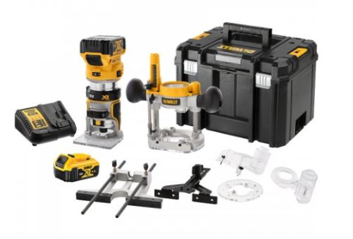 Fresadora combinada inalámbrica DeWALT 18V 2x5.0Ah DCW604P2