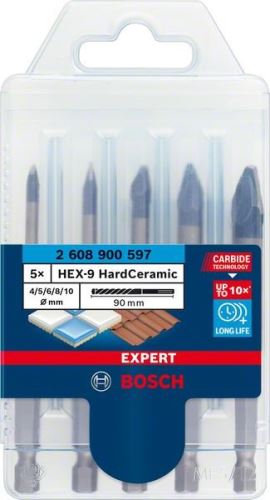 BOSCH EXPERT juego de 5 HEX-9HardCeramic 4/5/6/8/10 2608900597