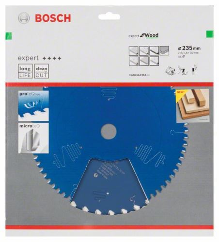 BOSCH Hoja de sierra Expert para madera 235 x 30 x 2,8 mm, 36 2608644064