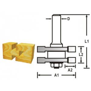 MAKITA Fresa de extremo con vástago de rodamiento 12 mm, 41x19x71 mm D-48935