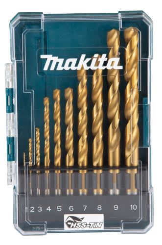 Juego de brocas MAKITA HSS-TiN Económicas para metal 10 piezas D-72849