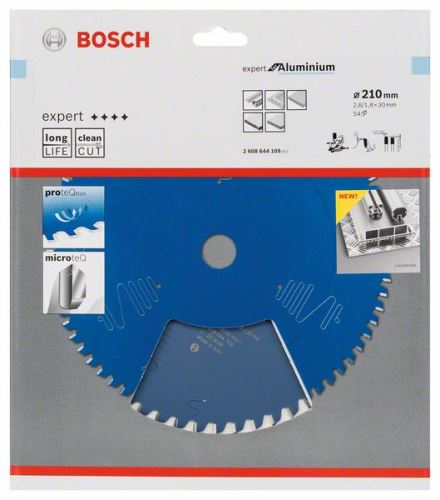 BOSCH Hoja de sierra Expert para aluminio 210 x 30 x 2,6 mm, 54 2608644109