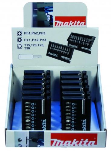 Juego de puntas MAKITA 1/4" 11 piezas en caja de plástico, paquete de 12 D-30651-12