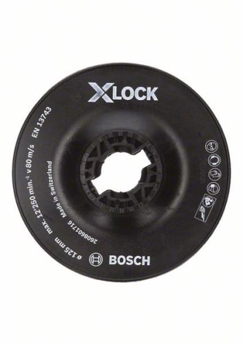 BOSCH X-LOCK Placa trasera, gruesa 125 mm, 12.500 rpm 2608601716