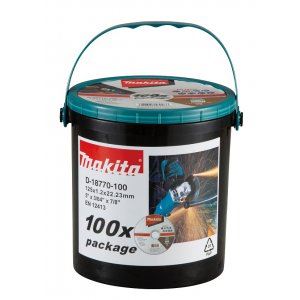 Disco de corte de acero inoxidable MAKITA 125x1,2x22,23 mm, 100 piezas D-18770-100