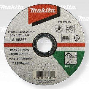 MAKITA disco piedra corte 125x3x22 mm A-85363