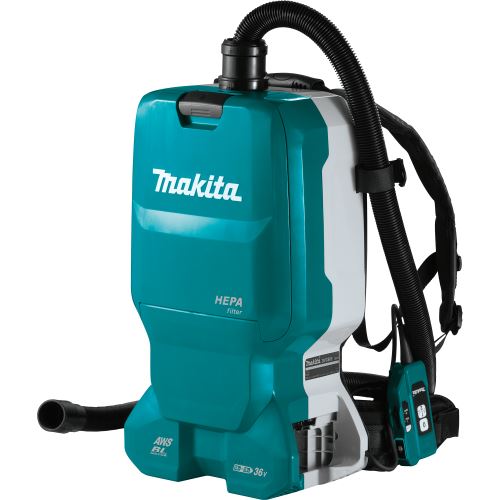 MAKITA Aspirador de mochila inalámbrico con AWS Li-ion LXT 2x18V, sin batería DVC665ZU