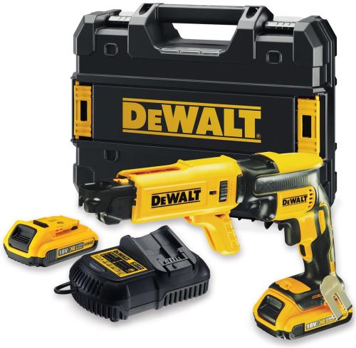 DeWALT Atornillador inalámbrico para placas de yeso, 18 V, 2 baterías de 2,0 Ah, cargador, maletín DCF620D2K