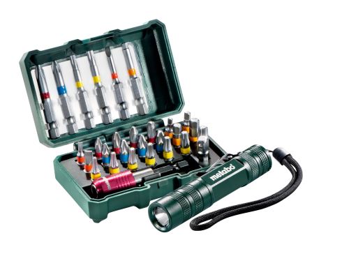 METABO Juego de puntas (29 uds) + linterna 626721000