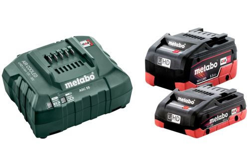 METABO Set básico (cargador + baterías) 18V / LiHD 1 x 4,0 Ah + 1 x 5,5 Ah 685160000