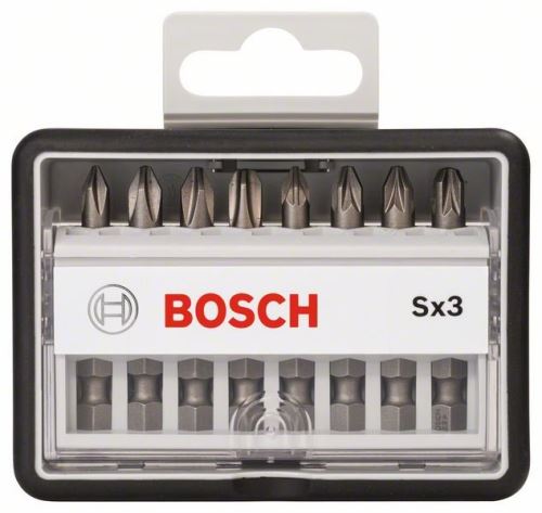 BOSCH Juego de puntas de destornillador de 8 piezas Robust Line, Sx Extra-Hart 49 mm, juego de 8 piezas 2607002558