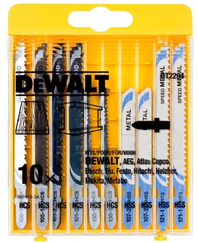 DEWALT Juego de cuchillas para madera, metal, plástico, 10 piezas DT2294