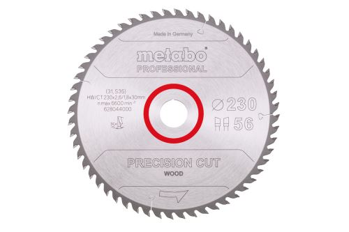 METABO Hoja de sierra HW/CT 230 x 30 mm, 56 dientes 628044000