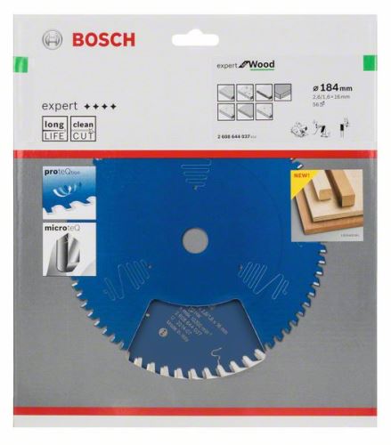 BOSCH Hoja de sierra Expert para madera 184 x 16 x 2,6 mm, 56 2608644037