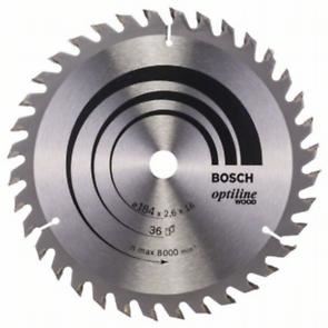 BOSCH Hoja de sierra Optiline Madera 184 x 16 x 2,6 mm, 36 2608640818