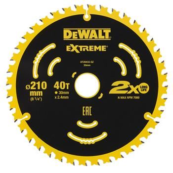 Hoja de sierra DeWALT (para DWE7485, DT20433) 210 x 30 mm, 40 dientes, ATB 7° DT20433