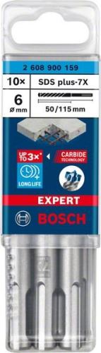 BOSCH EXPERT broca SDS plus-7X, 6x50x115 10uds 2608900159