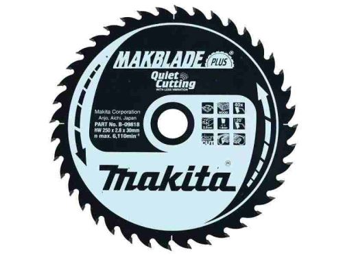 Hoja de sierra para madera MAKITA MAKBLADEplus 305x2,6x30 mm 60 dientes B-08729